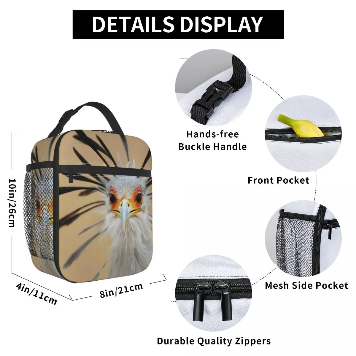 Ostrich Lunch Bag for Women Men Large Insulated Lunch Box with Water Bottle Holder and Pockets
Ostrich Lunch Bag for Women Men Large Insulated Lunch Box with Water Bottle Holder and Pockets