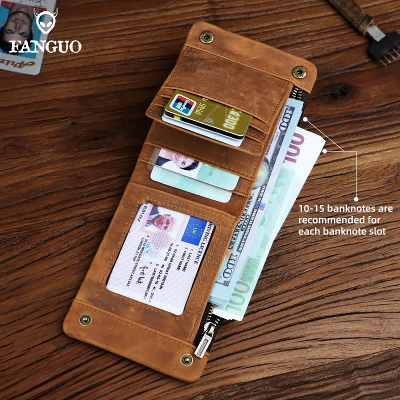 Crazy Horse Leather Men's Wallet Retro Double Button Short Wallet Soft Handmade Multi Card Slots Money Pouch
Crazy Horse Leather Men's Wallet Retro Double Button Short Wallet Soft Handmade Multi Card Slots Money Pouch