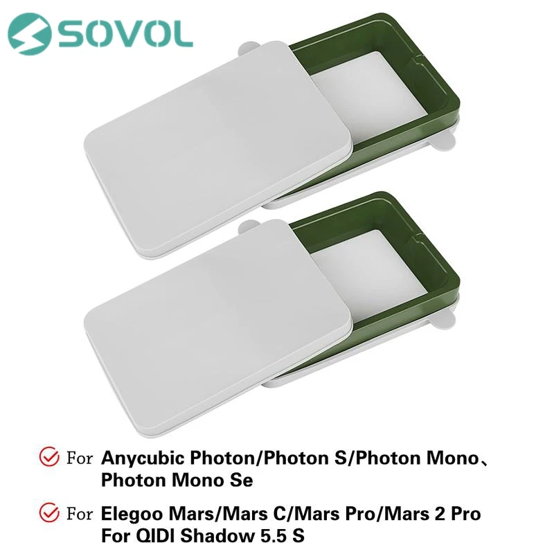 Sovol 3D Resin Vat Anodized Aluminium with FEP Film&Steel Ring Covers Preinstalled for ELEGOO Mars ANYCUBIC Creality 3D Printer
Sovol 3D Resin Vat Anodized Aluminium with FEP Film&Steel Ring Covers Preinstalled for ELEGOO Mars ANYCUBIC Creality 3D Printer