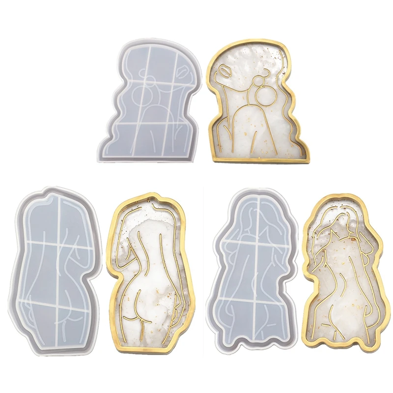 3Pcs DIY Coaster Mold Epoxy Resin Silicone Mold Girl Model Body Abstract Plate Mirror Photography Props
3Pcs DIY Coaster Mold Epoxy Resin Silicone Mold Girl Model Body Abstract Plate Mirror Photography Props