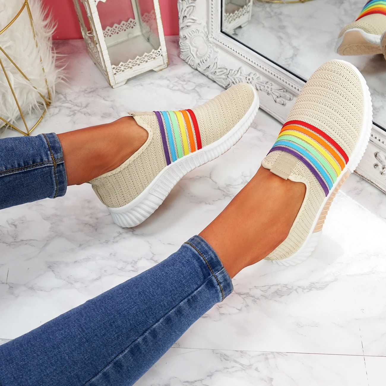 Fashion Women Sneakers Rainbow Ladies Flat Sandals Women Leisure Shoes Casual Sneakers mesh Walking Office Sneakers Women Shoes
Fashion Women Sneakers Rainbow Ladies Flat Sandals Women Leisure Shoes Casual Sneakers mesh Walking Office Sneakers Women Shoes