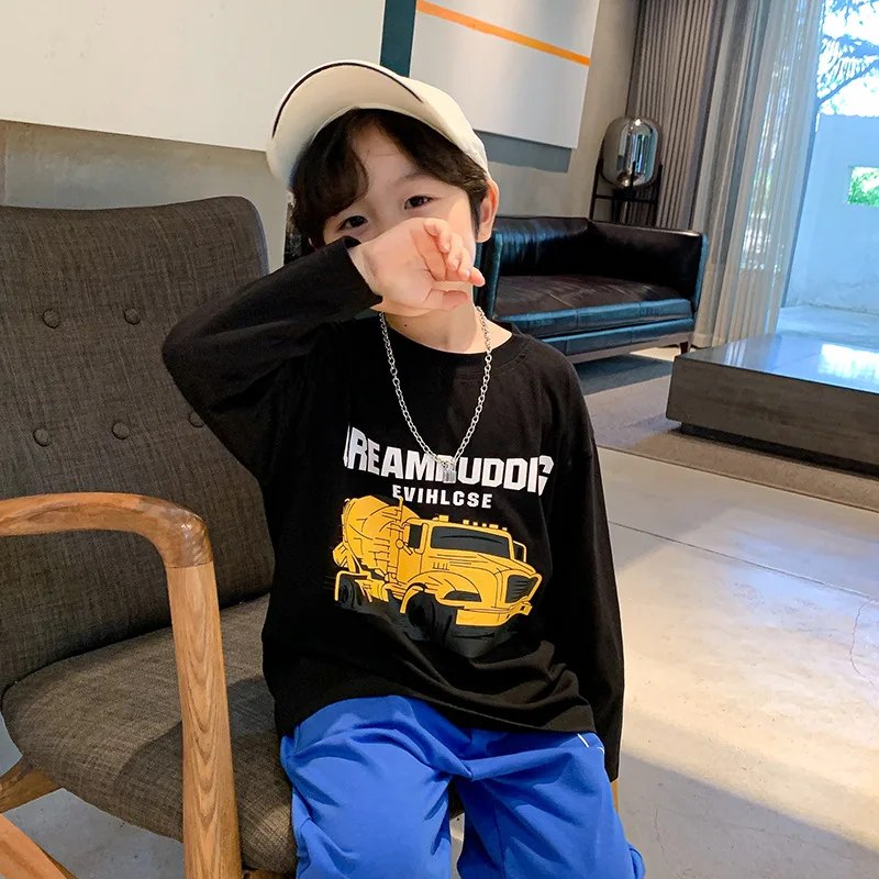 2021 Boys Autumn New T-shirt Children's Round Neck Cartoon Print Long Sleeve Top Children Clothes Costumes for Kids Boy Clothes
2021 Boys Autumn New T-shirt Children's Round Neck Cartoon Print Long Sleeve Top Children Clothes Costumes for Kids Boy Clothes