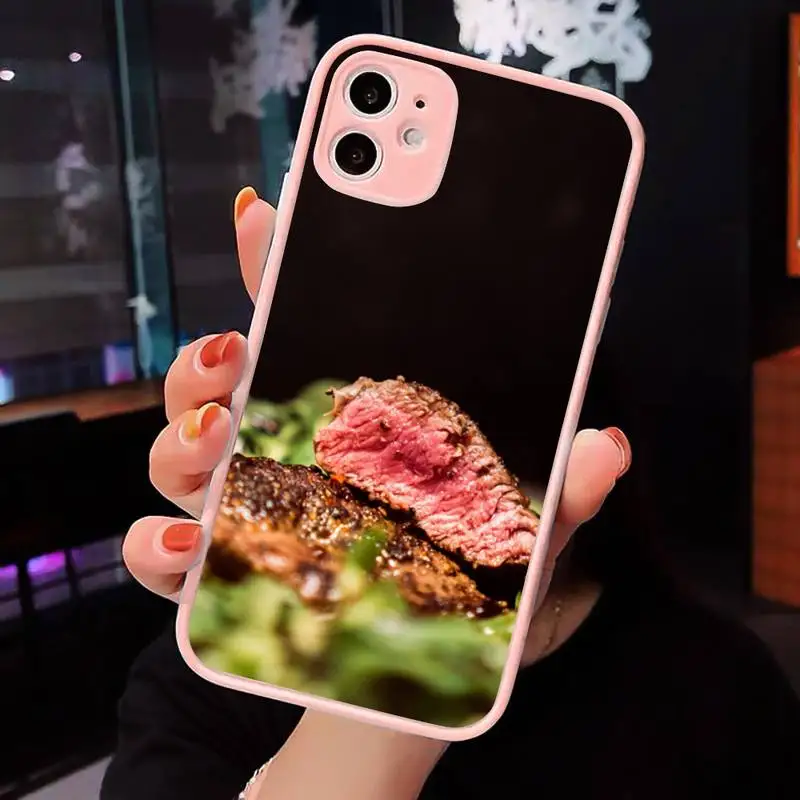 steak Gourmet food Phone Case For iPhone 12 11 Mini Pro XR XS Max 7 8 Plus X Matte transparent Pink Back Cover
steak Gourmet food Phone Case For iPhone 12 11 Mini Pro XR XS Max 7 8 Plus X Matte transparent Pink Back Cover