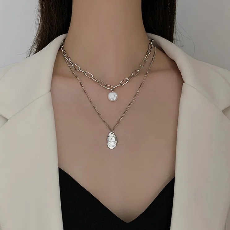 Ins Baroque Pearl Pendant Stacking Necklace Women Jewelry Set Necklaces Hiphop/Rock Chokers
Ins Baroque Pearl Pendant Stacking Necklace Women Jewelry Set Necklaces Hiphop/Rock Chokers