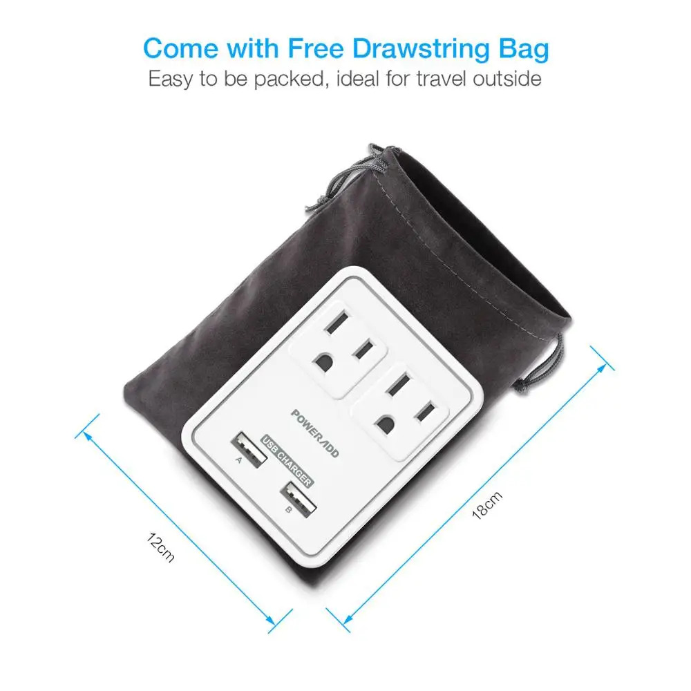 POWERADD Travel Adapter Kits - 3.4A USB with AC Outlets + Plugs for UK, US, AU, Europe & Asia Charge Laptop Cellphons Camera A1
POWERADD Travel Adapter Kits - 3.4A USB with AC Outlets + Plugs for UK, US, AU, Europe & Asia Charge Laptop Cellphons Camera A1