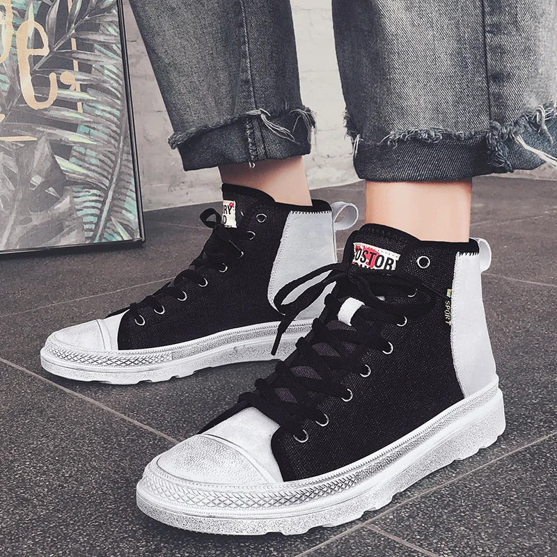Кеды Hightop мужские, повседневные холщовые кроссовки, дышащие, повседневная обувь для отдыха, черные
Кеды Hightop мужские, повседневные холщовые кроссовки, дышащие, повседневная обувь для отдыха, черные