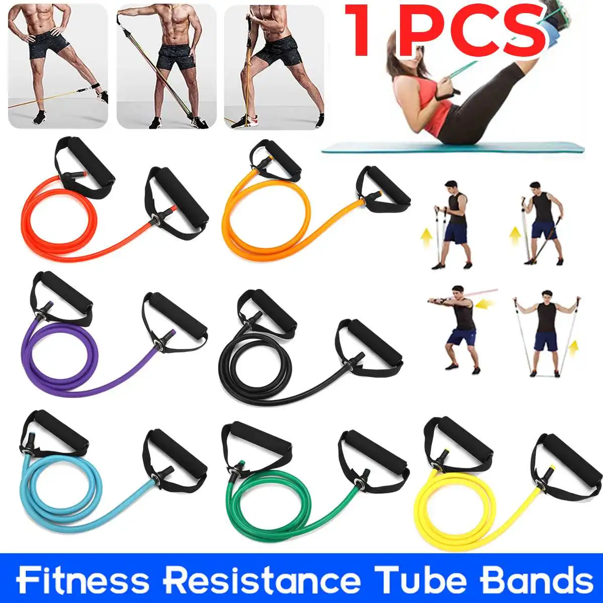 Multi-function Resistance Bands with Handles Yoga Pull Rope Elastic Fitness Exercise Tube Band for Home Workouts Strength Train
Multi-function Resistance Bands with Handles Yoga Pull Rope Elastic Fitness Exercise Tube Band for Home Workouts Strength Train