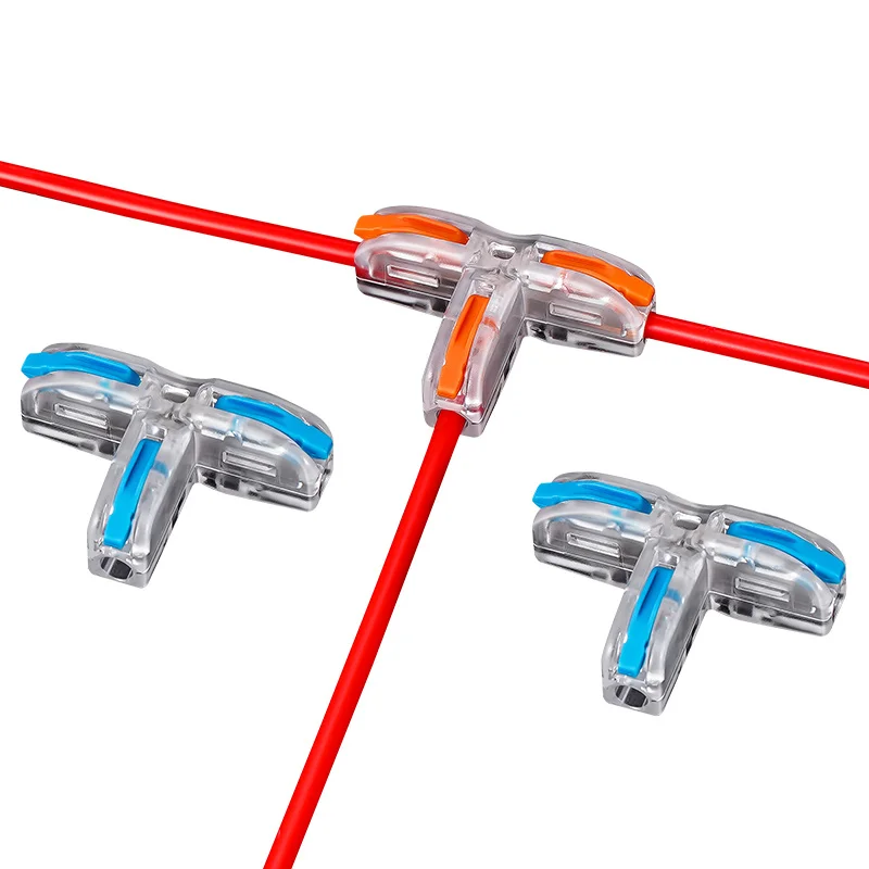 10pcs T-type Mini Fast Wire Cable Connectors Compact Conductor Spring Splicing Push-in Terminal Block 32A 250V
10pcs T-type Mini Fast Wire Cable Connectors Compact Conductor Spring Splicing Push-in Terminal Block 32A 250V