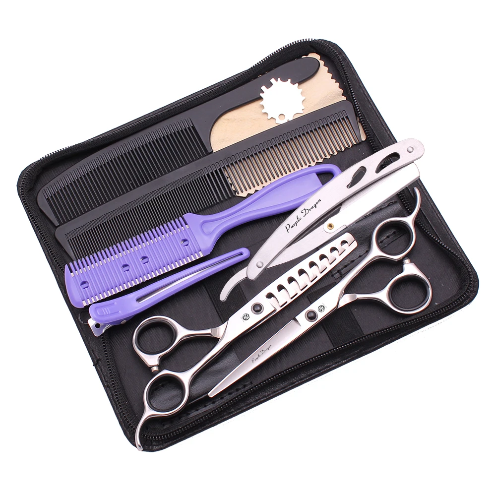Barber Scissors Professional 6" Purple Dragon Japan Stainless Hair Cutting Scissors Kit Chunker Shears Set of Styling Tool 2004#
Barber Scissors Professional 6" Purple Dragon Japan Stainless Hair Cutting Scissors Kit Chunker Shears Set of Styling Tool 2004#