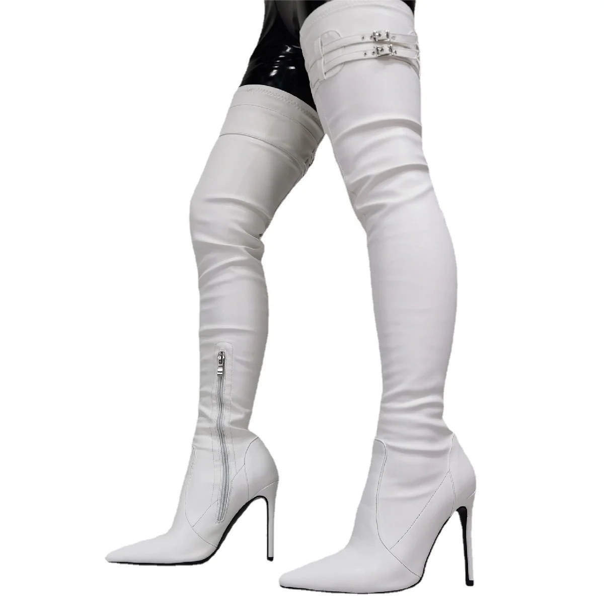 Heel Thin Over The Knee Zipper Sexy Shoes Women High Heels Whiter Elastic Boots Buckle Botas Mujer Big Size 47 Thigh Boot
Heel Thin Over The Knee Zipper Sexy Shoes Women High Heels Whiter Elastic Boots Buckle Botas Mujer Big Size 47 Thigh Boot