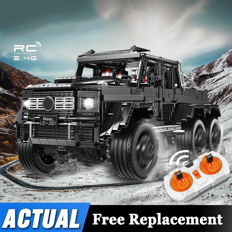 MOC Technic BENZES G63 AMGS 6*6 LAND CRUISER внедорожные строительные блоки кирпичи с дистанционным