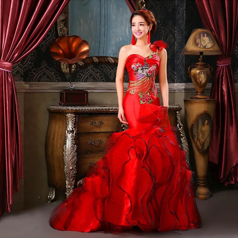 Luxury Embroidery Evening Dress For Women Party Dresses Long Vestidos Vintage Chinese Style Dress Traditional Wedding Marriage
Luxury Embroidery Evening Dress For Women Party Dresses Long Vestidos Vintage Chinese Style Dress Traditional Wedding Marriage