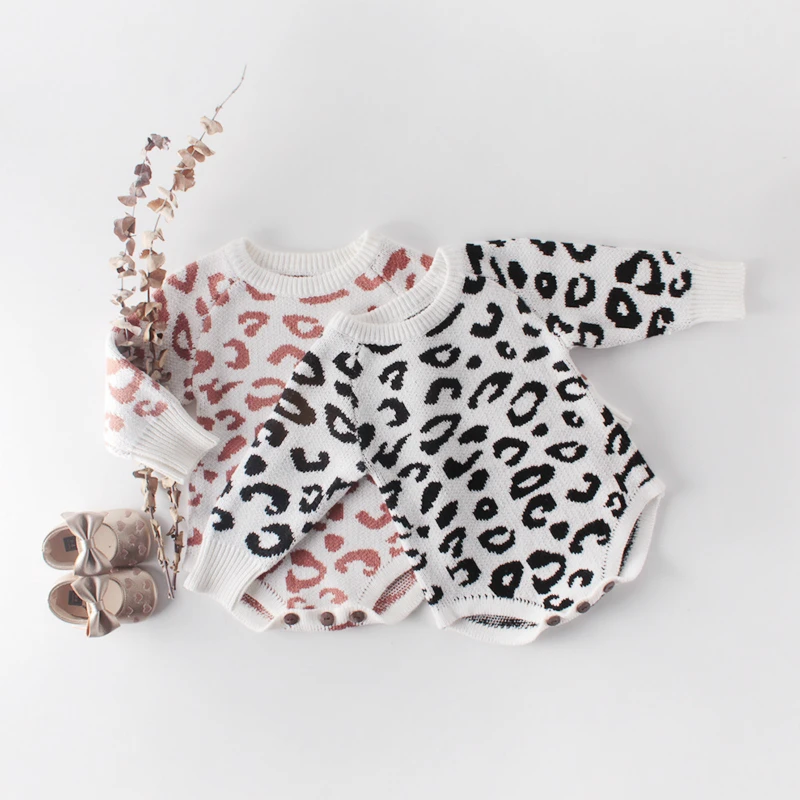 Newborn Baby Knitted Clothes Girls Fall Winter Rompers Leopard Print Jumpsuit Infants Birthday Party Bodysuits Photo Props 3-18M
Newborn Baby Knitted Clothes Girls Fall Winter Rompers Leopard Print Jumpsuit Infants Birthday Party Bodysuits Photo Props 3-18M