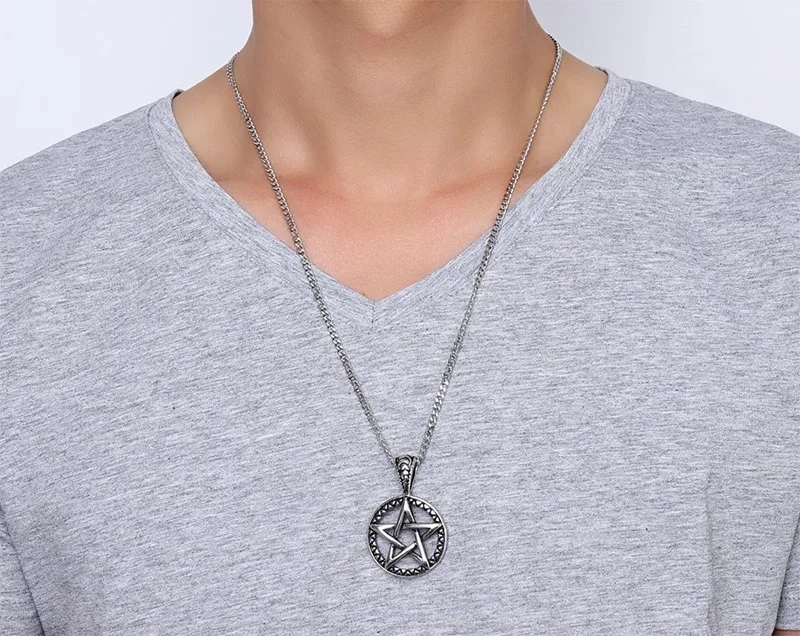 GorGor Trendy Stainless Steel solid Five-pointed Star Round Long Chain Pendant Necklace for Business Men Jewelry Gift PN-566
GorGor Trendy Stainless Steel solid Five-pointed Star Round Long Chain Pendant Necklace for Business Men Jewelry Gift PN-566