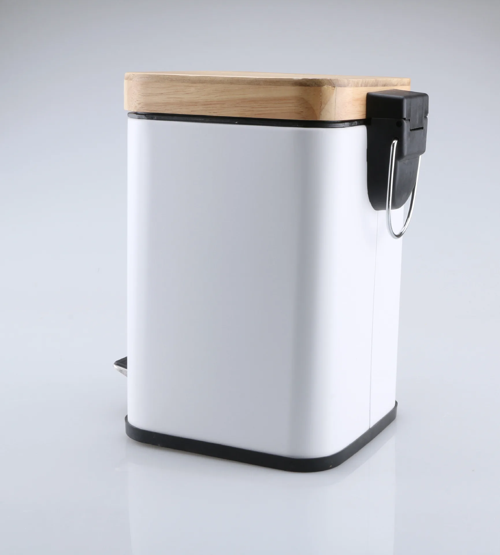 Double Layer Banboo Lid Trash Bin Metal Dustbin Can Pedal Waste Bin Home Office Trash Can Garbage Bin Storage Bucket 
Double Layer Banboo Lid Trash Bin Metal Dustbin Can Pedal Waste Bin Home Office Trash Can Garbage Bin Storage Bucket