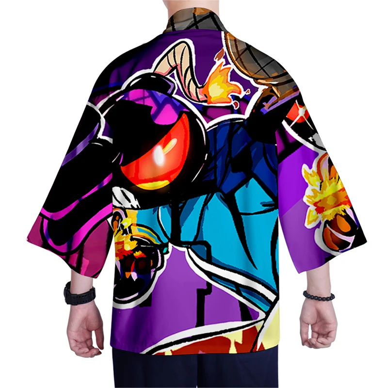 Новое модное крутое кимоно с героями аниме рубашка 3d принтом плащ модные мужские