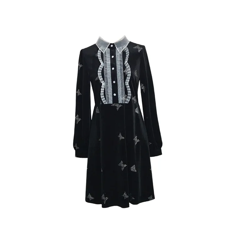 A-line Black Elegant Party Mini Dress Women Pastel Ukraine Trendy Office Ladies Chic Robe Pull Velvet Vestido Festa
A-line Black Elegant Party Mini Dress Women Pastel Ukraine Trendy Office Ladies Chic Robe Pull Velvet Vestido Festa
