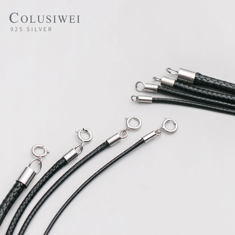 Colusiwei Hot 925 Sterling Silver Braided Black Leather Cord Snake Chain Necklace for Women Multiple Sizes Necklace Fine Jewelry
Colusiwei Hot 925 Sterling Silver Braided Black Leather Cord Snake Chain Necklace for Women Multiple Sizes Necklace Fine Jewelry