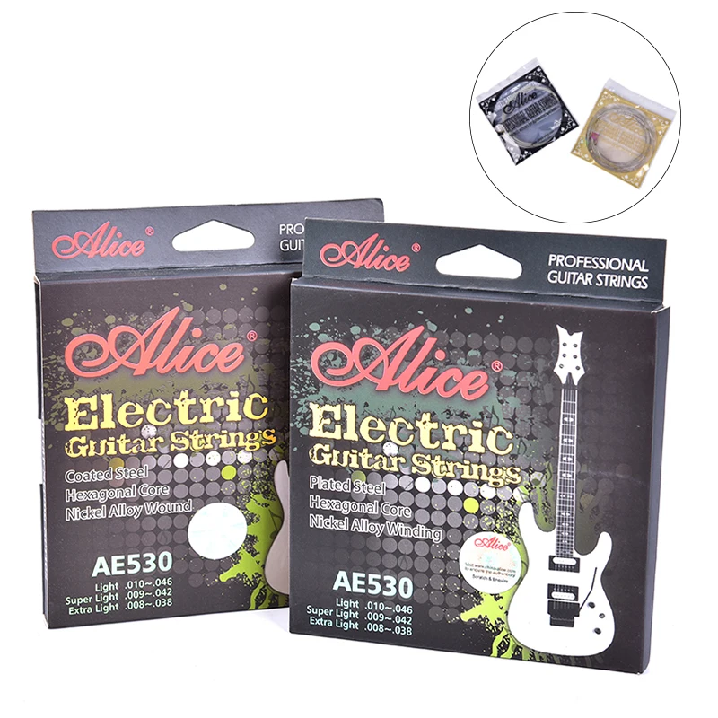 6Pcs/set AE530 Electric Guitar Strings 1st-6th Light Super Light Extra Light Nickel Alloy Wound Full Set Hexagonal Core
6Pcs/set AE530 Electric Guitar Strings 1st-6th Light Super Light Extra Light Nickel Alloy Wound Full Set Hexagonal Core