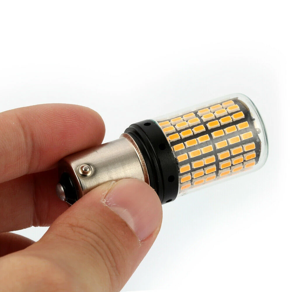 2pcs Yellow-Light Compact Car Anti-Stroboscopic Turn Light 144 Pieces SMD Led Turn Lamp High transmission lampshade 
2pcs Yellow-Light Compact Car Anti-Stroboscopic Turn Light 144 Pieces SMD Led Turn Lamp High transmission lampshade