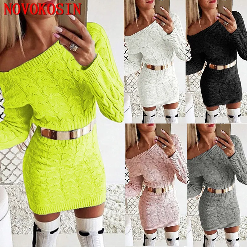 2020 Real Sample Women Autumn Spring Solid Knitted Sweater Off Shoulder Long Sleeves Weave Dress Twist Outstreet Wear Pullover
2020 Real Sample Women Autumn Spring Solid Knitted Sweater Off Shoulder Long Sleeves Weave Dress Twist Outstreet Wear Pullover
