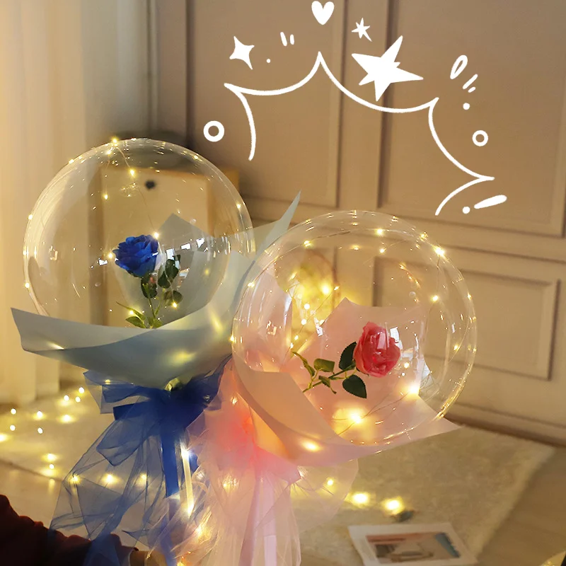 LED Luminous Balloon Rose Bouquet Transparent Bobo Ballon Valentines Day Gift Glow Party Birthday Wedding Decor Balloon H&Z
LED Luminous Balloon Rose Bouquet Transparent Bobo Ballon Valentines Day Gift Glow Party Birthday Wedding Decor Balloon H&Z