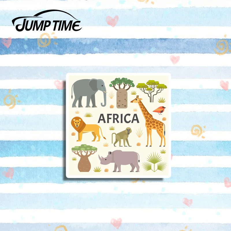 Jump Time 13cm x 13cm Cute Africa Wild Animals Decal Personality 3D Car Styling Car Sticker Vinyl Waterproof Laptop Stickers
Jump Time 13cm x 13cm Cute Africa Wild Animals Decal Personality 3D Car Styling Car Sticker Vinyl Waterproof Laptop Stickers