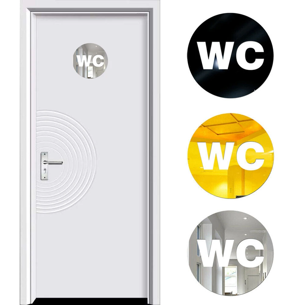 3D Acrylic Bathroom Mirror Stickers Door Sign Removable Wall Decal Acrylic Self-Adhesion Toilet Door Decoration
3D Acrylic Bathroom Mirror Stickers Door Sign Removable Wall Decal Acrylic Self-Adhesion Toilet Door Decoration