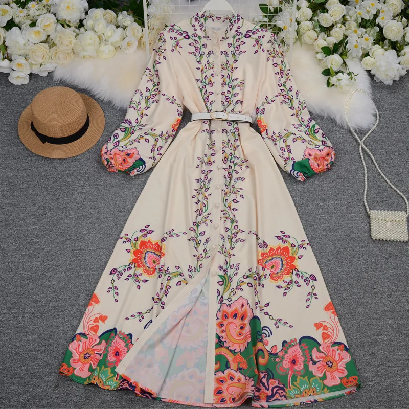 2021 New Vintage Elegant Women's Single Breasted Long Lantern Sleeve Dress Women's Spring Autumn A Line Robe Vestidos For Women
2021 New Vintage Elegant Women's Single Breasted Long Lantern Sleeve Dress Women's Spring Autumn A Line Robe Vestidos For Women