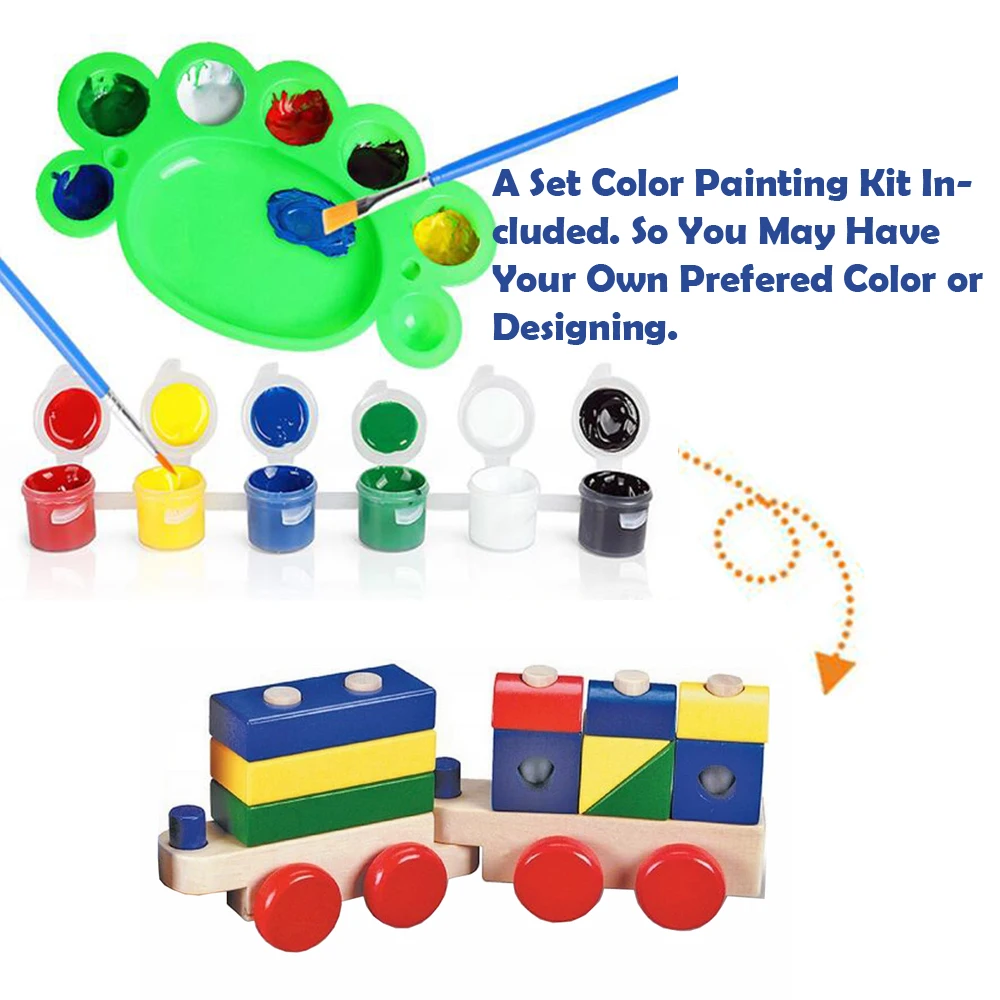 Free Ship Wooden Stacking Train Sort & Stack Blocks DIY Color Paint Preschool Children Toddler Educational Puzzle Toys
Free Ship Wooden Stacking Train Sort & Stack Blocks DIY Color Paint Preschool Children Toddler Educational Puzzle Toys