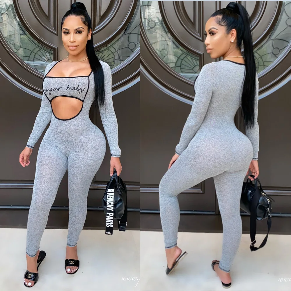 Sexy Hollow Out Bodycon Jumpsuit Long Sleeve Women Skinny Romper Letter Casual Fitness Overalls Sexy Playsuit Female Streetwear
Sexy Hollow Out Bodycon Jumpsuit Long Sleeve Women Skinny Romper Letter Casual Fitness Overalls Sexy Playsuit Female Streetwear