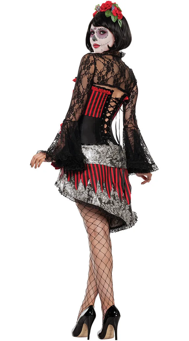 2019 Day of The Dead Costume Beautiful Adult Skeleton Ghost Zombie Bride Halloween Womens Horror Fancy Dress Fantasias Femininas
2019 Day of The Dead Costume Beautiful Adult Skeleton Ghost Zombie Bride Halloween Womens Horror Fancy Dress Fantasias Femininas