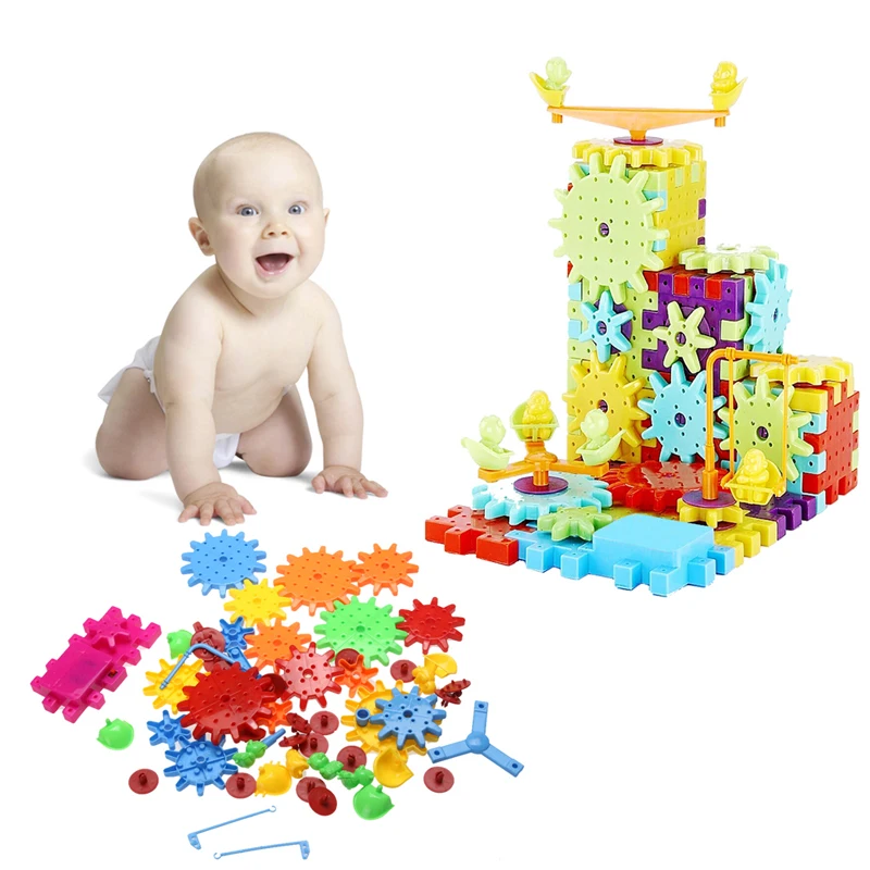 DIY Creative Educational Toy 81pcs/Lot Colorful Gear Plastic Building Blocks Toys for Children Birthday Gift Electric
DIY Creative Educational Toy 81pcs/Lot Colorful Gear Plastic Building Blocks Toys for Children Birthday Gift Electric