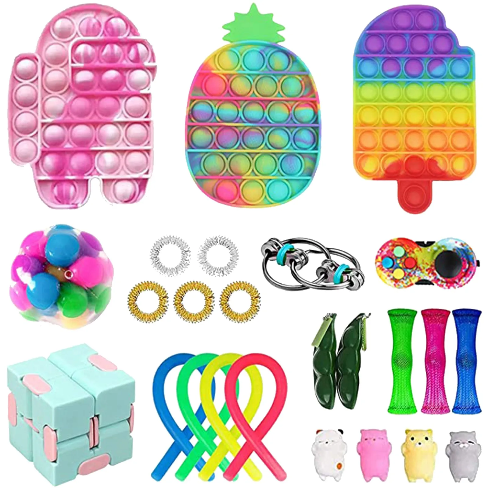Fidget Sensory Toy Fidget Set Stress Relief Toys Autism Anxiety Relief Stress Bubble Fidgets Toys For Kids Adults Random Color
Fidget Sensory Toy Fidget Set Stress Relief Toys Autism Anxiety Relief Stress Bubble Fidgets Toys For Kids Adults Random Color