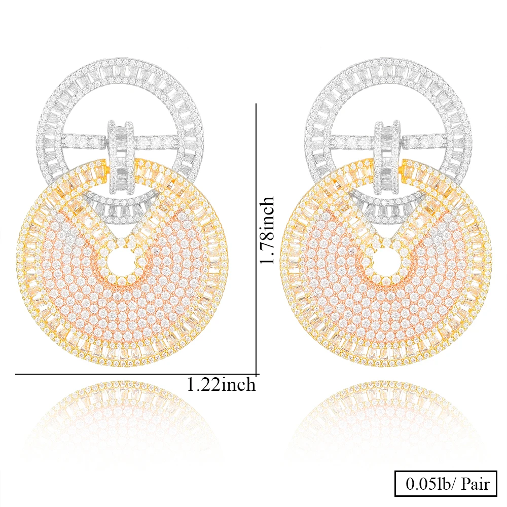 missvikki NEW America DUBAI Style Round Pendant Earrings For Women Bridal Wedding AAA Cubic Zirconia Shiny Fine Daily Jewelry
missvikki NEW America DUBAI Style Round Pendant Earrings For Women Bridal Wedding AAA Cubic Zirconia Shiny Fine Daily Jewelry