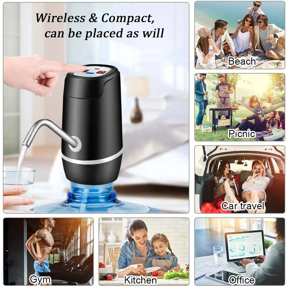 Home Gadgets Water Dispenser Pump Mini Barreled Water Pump Portable USB Charging Wireless Automatic Drinking Water Bottle Pump
Home Gadgets Water Dispenser Pump Mini Barreled Water Pump Portable USB Charging Wireless Automatic Drinking Water Bottle Pump