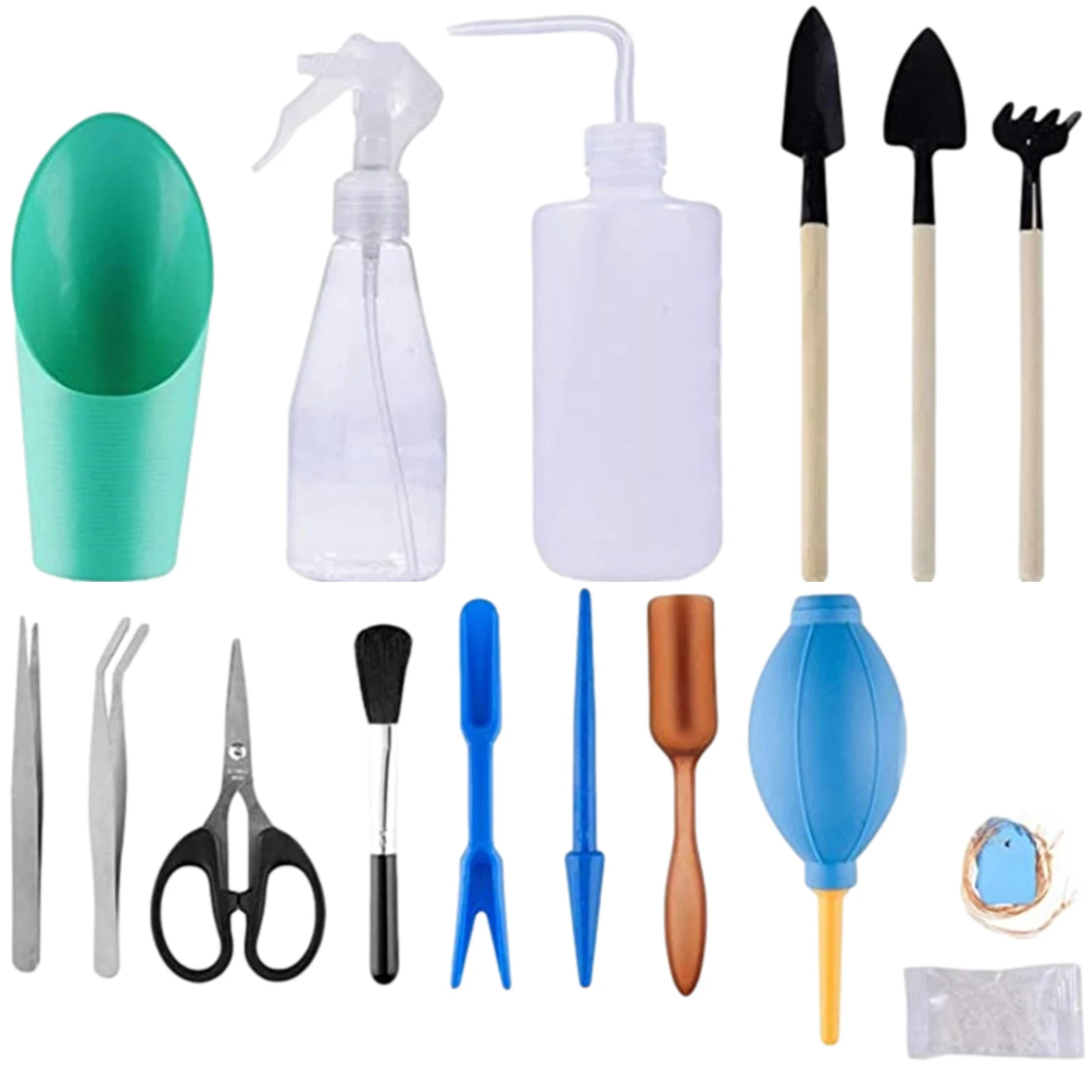 16PCS Mini Garden Tools Set Succulent Garden Planting Hand Tools Shovel Spade Rake Tweezers Kettle Plants Planting Bonsai Tools
16PCS Mini Garden Tools Set Succulent Garden Planting Hand Tools Shovel Spade Rake Tweezers Kettle Plants Planting Bonsai Tools