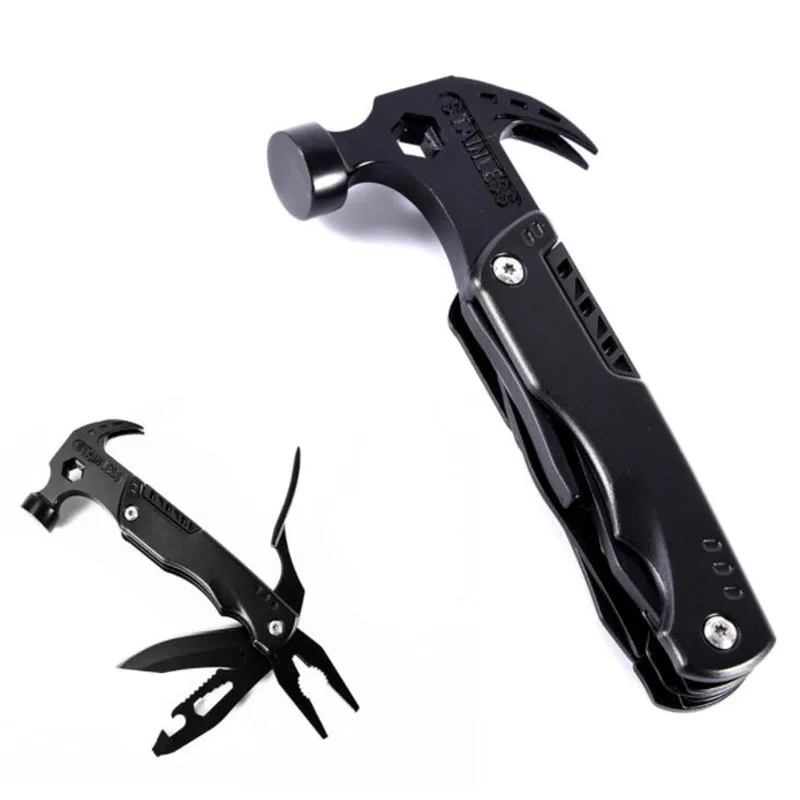 All black multi-function claw hammer multi-function pliers multi-function folding tool pliers suitable for camping DIY
All black multi-function claw hammer multi-function pliers multi-function folding tool pliers suitable for camping DIY