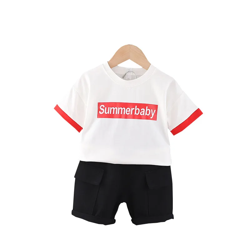Summer Children Cotton Baby Boy Clothes Out Letter Printed T Shirts Solid Shorts 2Pcs/sets Infant Kid Fashion Toddler Tracksuits
Summer Children Cotton Baby Boy Clothes Out Letter Printed T Shirts Solid Shorts 2Pcs/sets Infant Kid Fashion Toddler Tracksuits