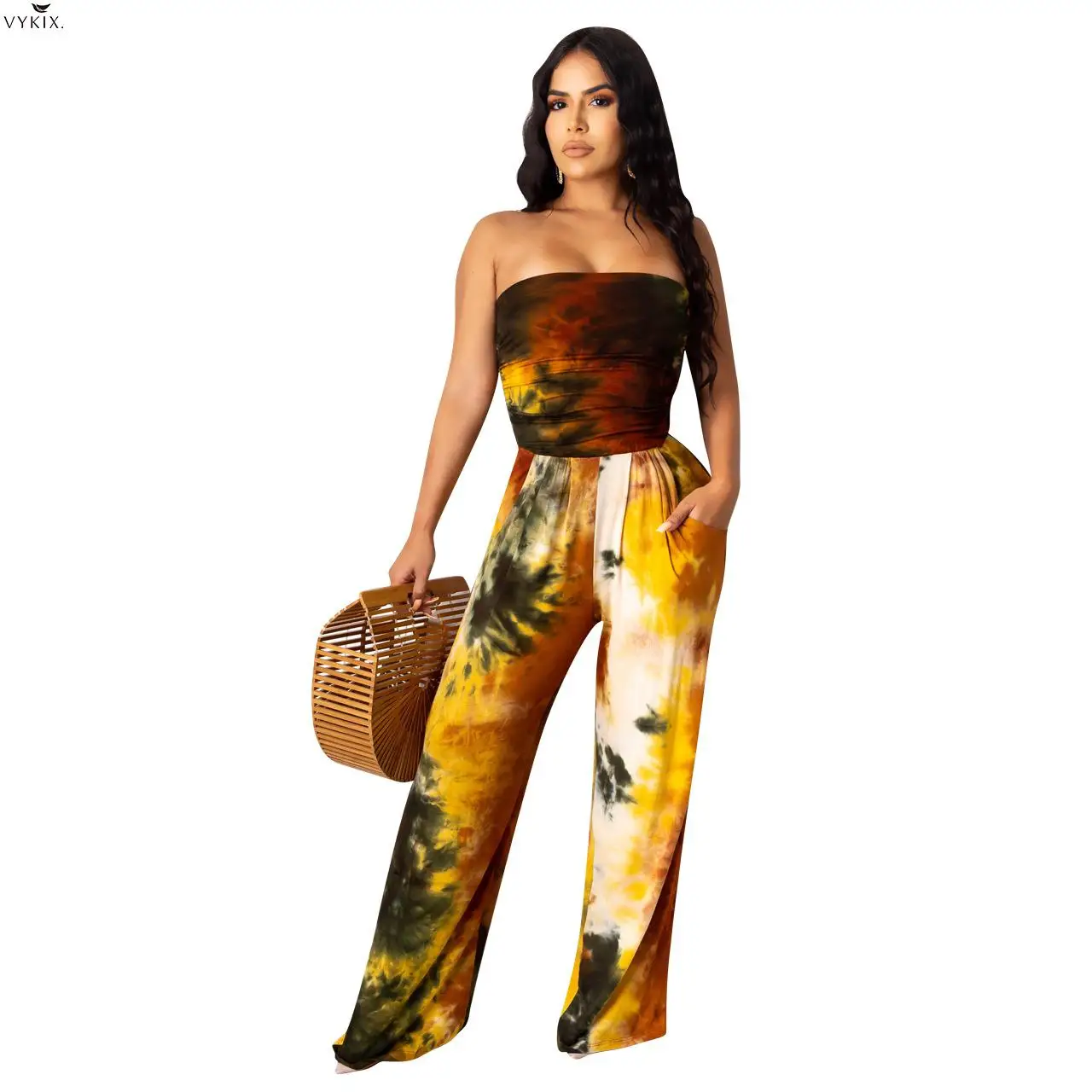 2020 New Tie Dye Print Sexy Women Strapless Straight Jumpsuits Rompers Club Party One Piece Outfits Playsuits Overalls Bodysuits
2020 New Tie Dye Print Sexy Women Strapless Straight Jumpsuits Rompers Club Party One Piece Outfits Playsuits Overalls Bodysuits