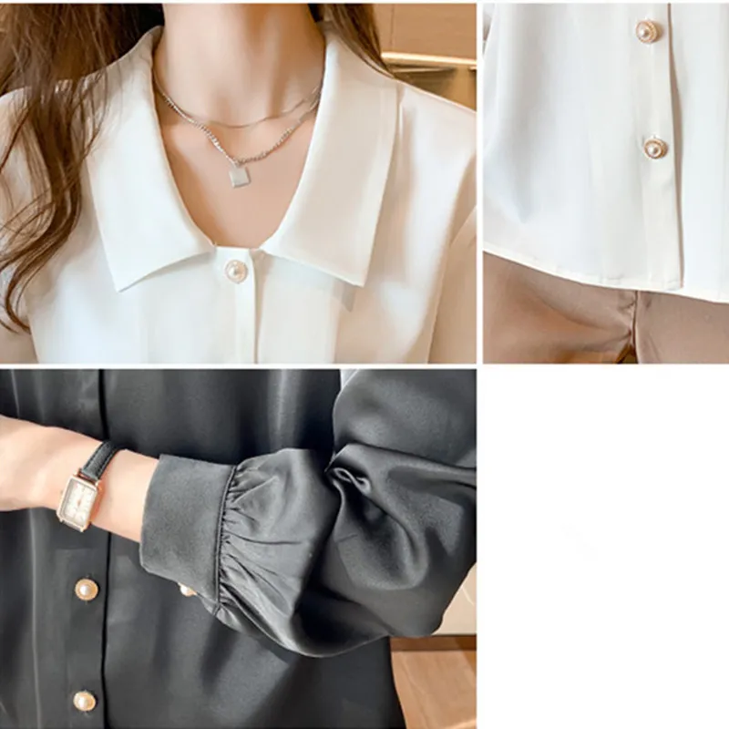 Korean Women Shirts Chiffon Blouses for Women Long Sleeve Shirts Ladies White Tops Woman Beading Blouse Woman V-neck Shirt XXL
Korean Women Shirts Chiffon Blouses for Women Long Sleeve Shirts Ladies White Tops Woman Beading Blouse Woman V-neck Shirt XXL