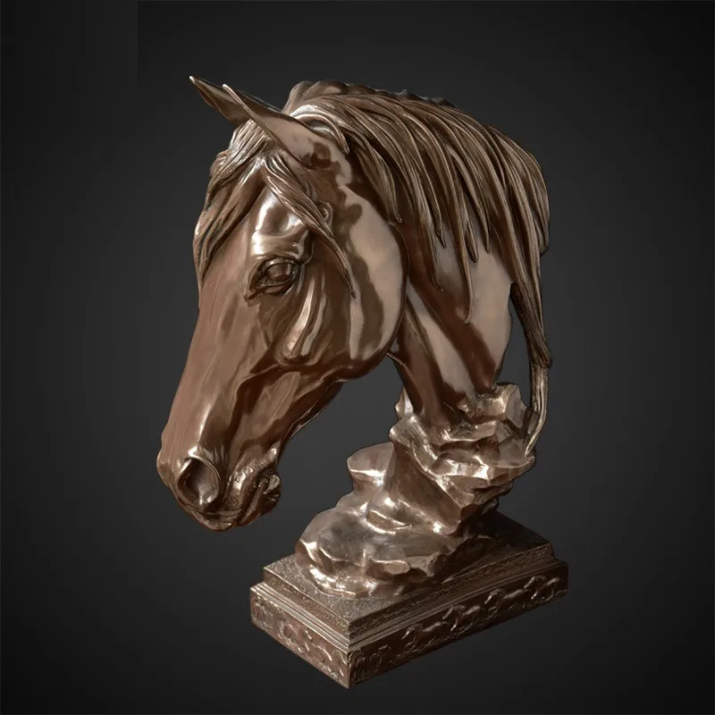 CREATIVE RETRO HORSE HEAD BRONZE ART SCULPTURE HORSE FIGURINE HOME DECORATION ACCESSORIES RESIN CRAFTS ANIMAL STATUE R5223
CREATIVE RETRO HORSE HEAD BRONZE ART SCULPTURE HORSE FIGURINE HOME DECORATION ACCESSORIES RESIN CRAFTS ANIMAL STATUE R5223
