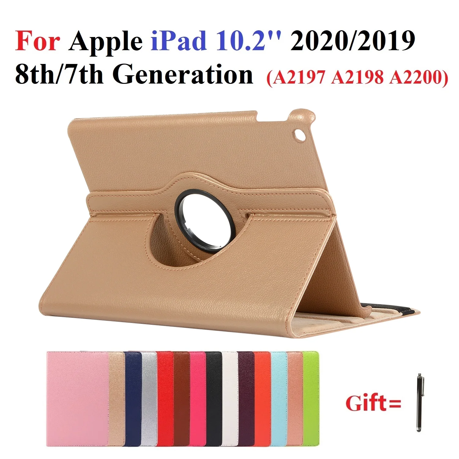 Funda for iPad 8th Generation Tablet Auto Sleep Wake Case Shell for ipad 7th Gen 10.2 inch 360 Degree Rotating Stand with Stylus
Funda for iPad 8th Generation Tablet Auto Sleep Wake Case Shell for ipad 7th Gen 10.2 inch 360 Degree Rotating Stand with Stylus