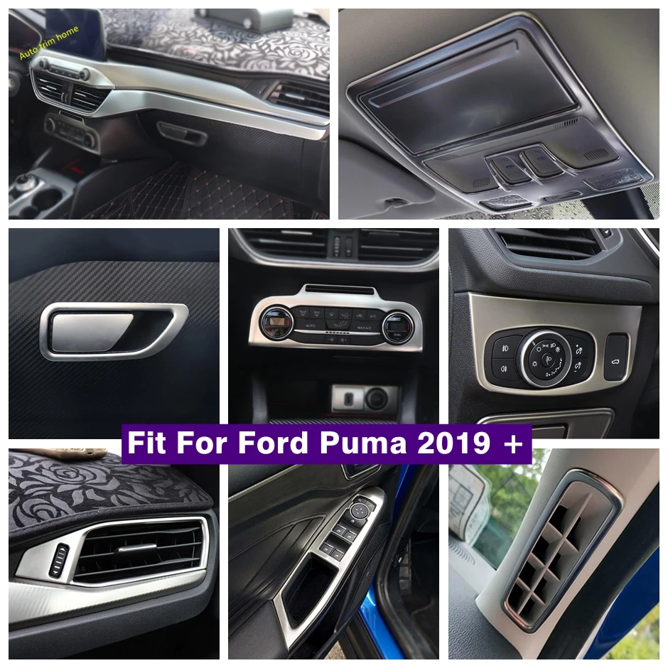 Silver Head Lights Switch / Glove Storage Box / Pillar A Air AC / Lift Button Cover Trim For Ford Puma 2019 - 2021 Accessories
Silver Head Lights Switch / Glove Storage Box / Pillar A Air AC / Lift Button Cover Trim For Ford Puma 2019 - 2021 Accessories
