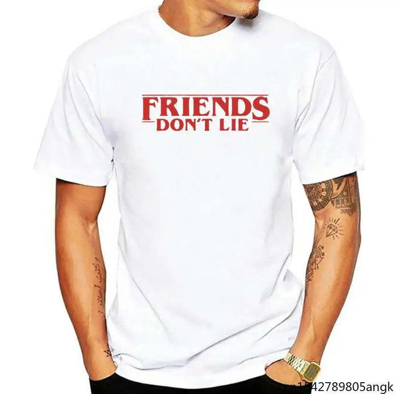 Friends Dont Lie Stranger Thing T Shirt Black White Unisex Summer Trend Soft Round Neck
Friends Dont Lie Stranger Thing T Shirt Black White Unisex Summer Trend Soft Round Neck