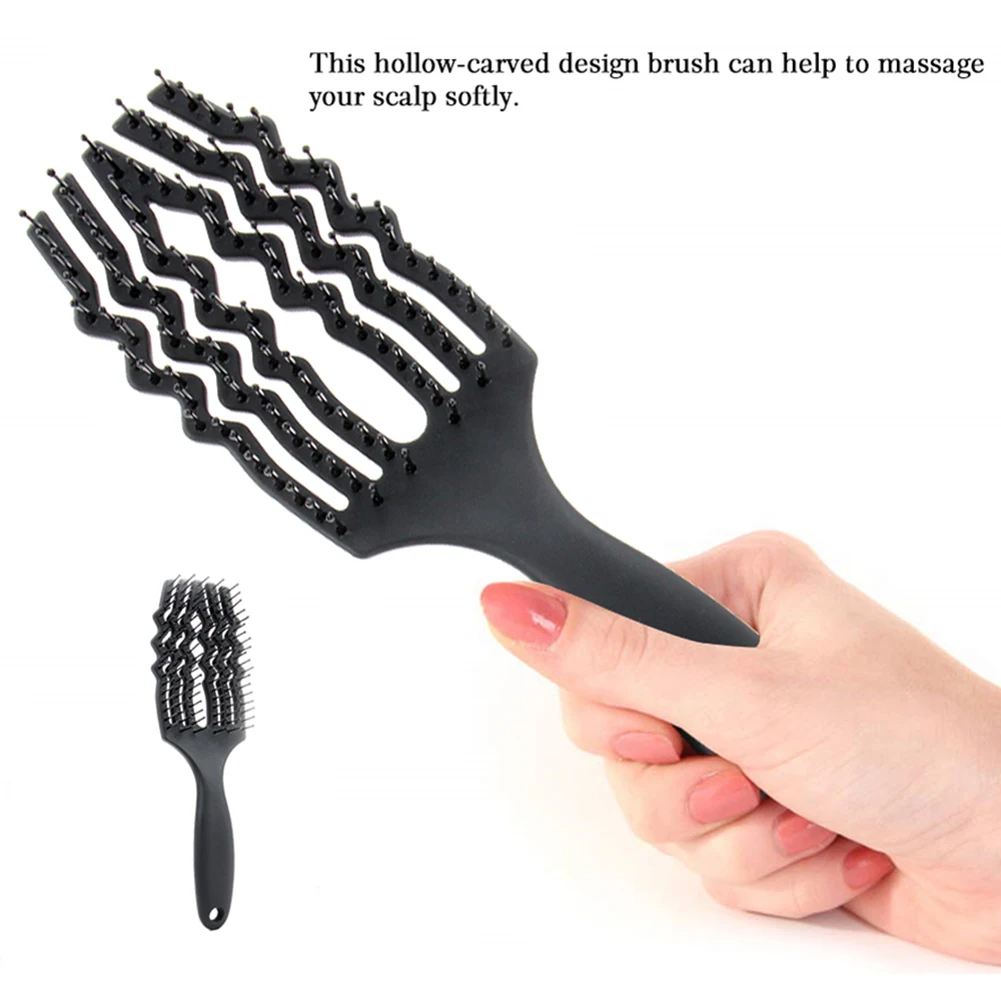 Curved Vented Hair Brush 6-row Vent Bristle Comb Non-slip Handle Scalp Massager For Wet Dry Curly Straight Hair Ergonomic Design
Curved Vented Hair Brush 6-row Vent Bristle Comb Non-slip Handle Scalp Massager For Wet Dry Curly Straight Hair Ergonomic Design