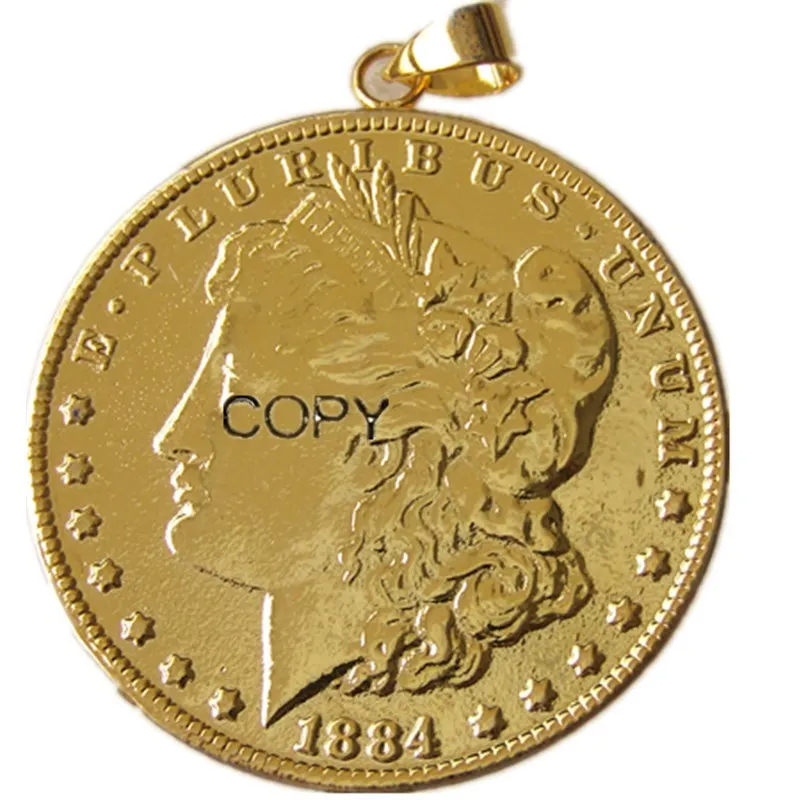 P(23)US Handcraft Coin Morgan Dollar 1884CC Necklace Gold Plated Copy Coin Pendants Fashion Jewelry
P(23)US Handcraft Coin Morgan Dollar 1884CC Necklace Gold Plated Copy Coin Pendants Fashion Jewelry