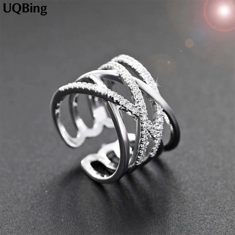 New Fashion Drop Shipping 925 Stamp Silver Color Multi-layer Cross Rings Luxury Cubic Zircon Wedding Finger Rings Jewelry
New Fashion Drop Shipping 925 Stamp Silver Color Multi-layer Cross Rings Luxury Cubic Zircon Wedding Finger Rings Jewelry