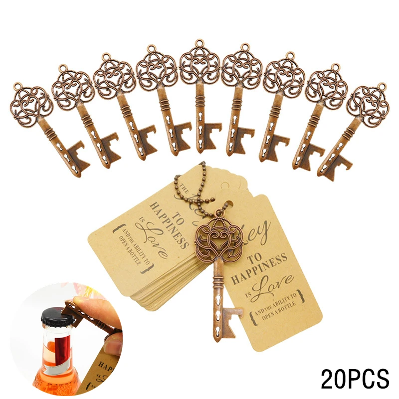 20Pcs Creative Key Shaped Bottle Opener Portable Retro Corkscrew Wedding Kitchen Winebottle Keychain Beer Open Tool
20Pcs Creative Key Shaped Bottle Opener Portable Retro Corkscrew Wedding Kitchen Winebottle Keychain Beer Open Tool