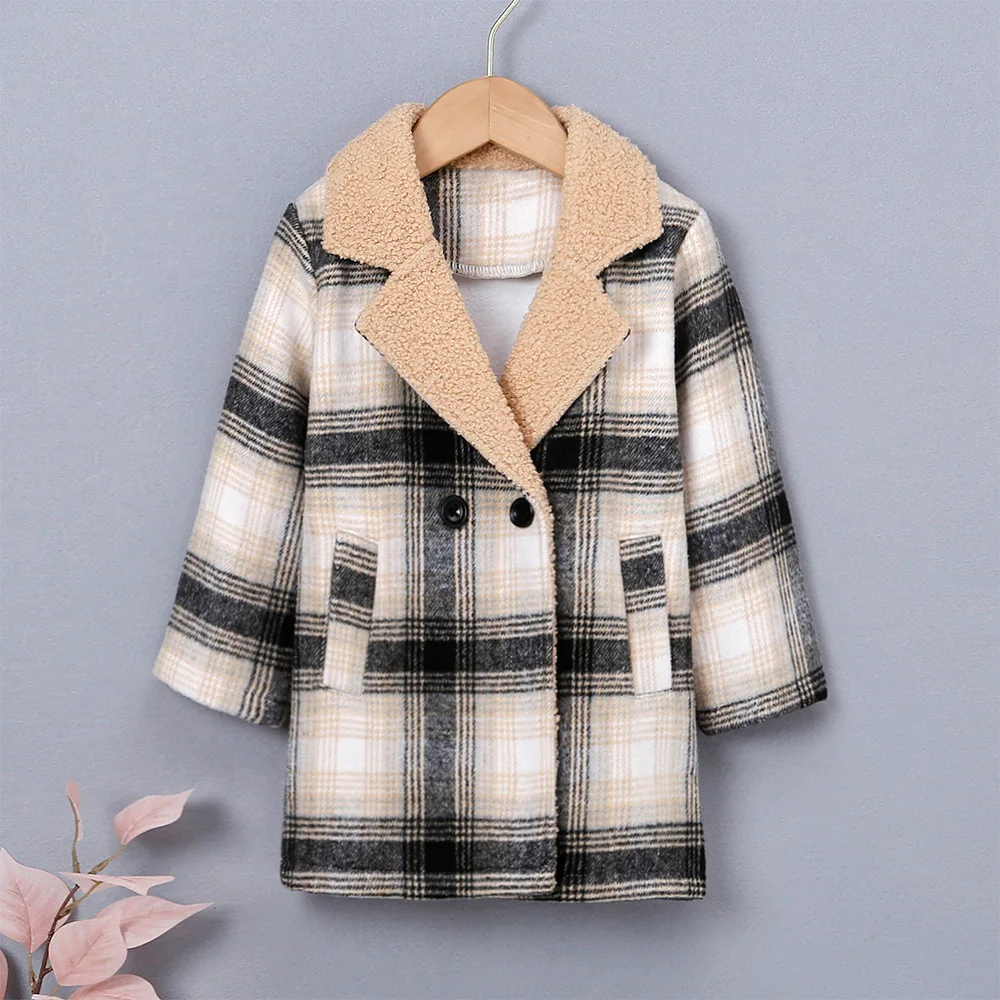 Girls Plaid Print Fur Collar Wool Coats Outwear 2021 Winter Toddler Kids Button Pocket Casual Thicken Long Coat Children Clothes
Girls Plaid Print Fur Collar Wool Coats Outwear 2021 Winter Toddler Kids Button Pocket Casual Thicken Long Coat Children Clothes